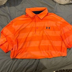 Under Armour Peach Golf Shirt Size Medium